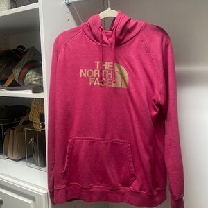 Hot pink, extra large, the North face hoodie